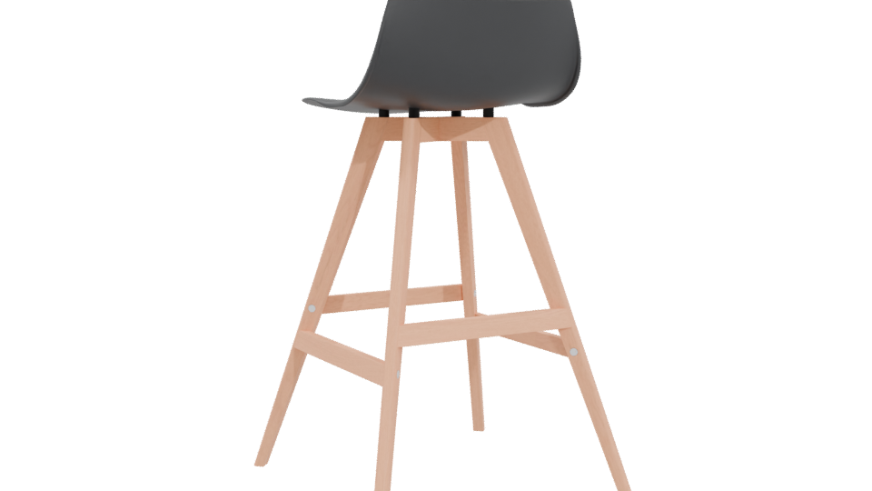 Stylish Bar Stool 3D Model - Professional 3D Model Render 4