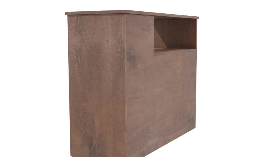 Contemporary Wooden Storage Unit 3D Model - Professional 3D Model Render 3