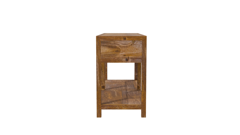 Rustic Wooden Console Table Model - Professional 3D Model Render 2