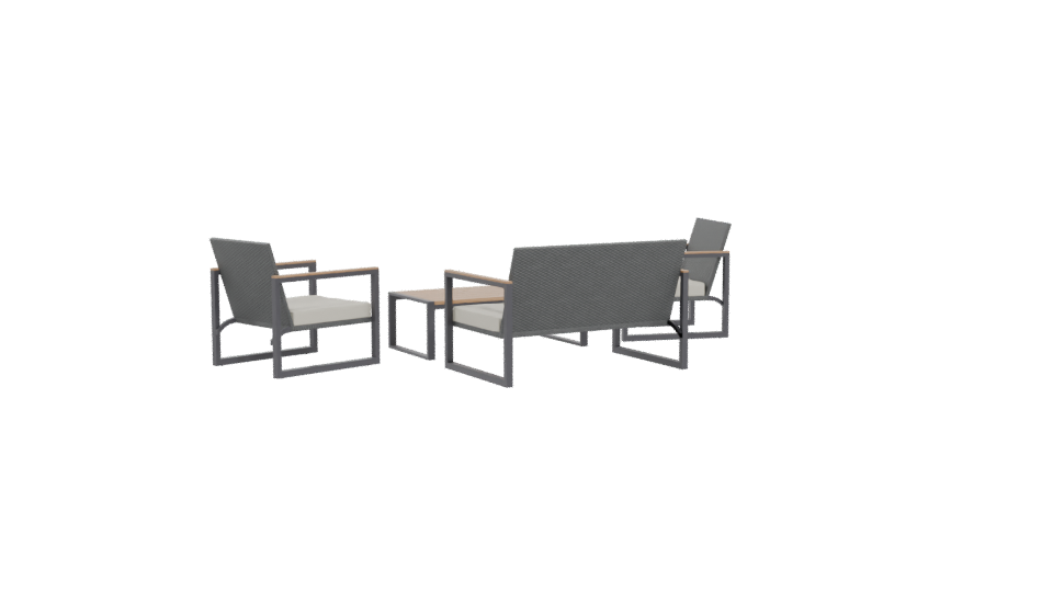 Stylish Outdoor Furniture Set - Professional 3D Model Render 4