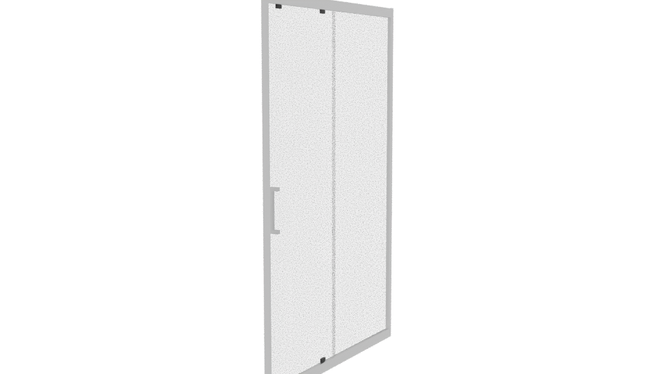 Sleek Double Glass Door Model - Professional 3D Model Render 3