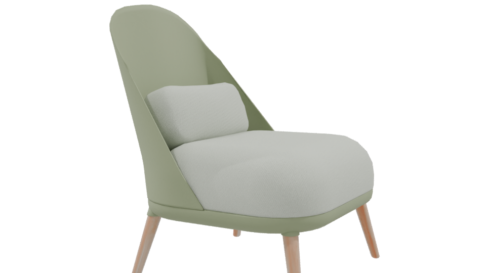 Stylish Modern Lounge Chair 3D - Professional 3D Model Render 9