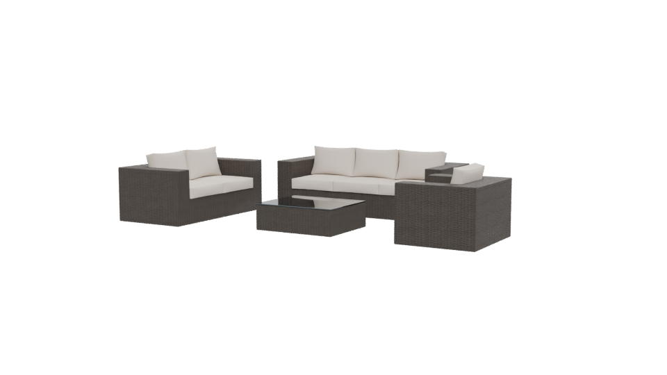 Stylish Outdoor Sofa Set 3D - Professional 3D Model Render 12