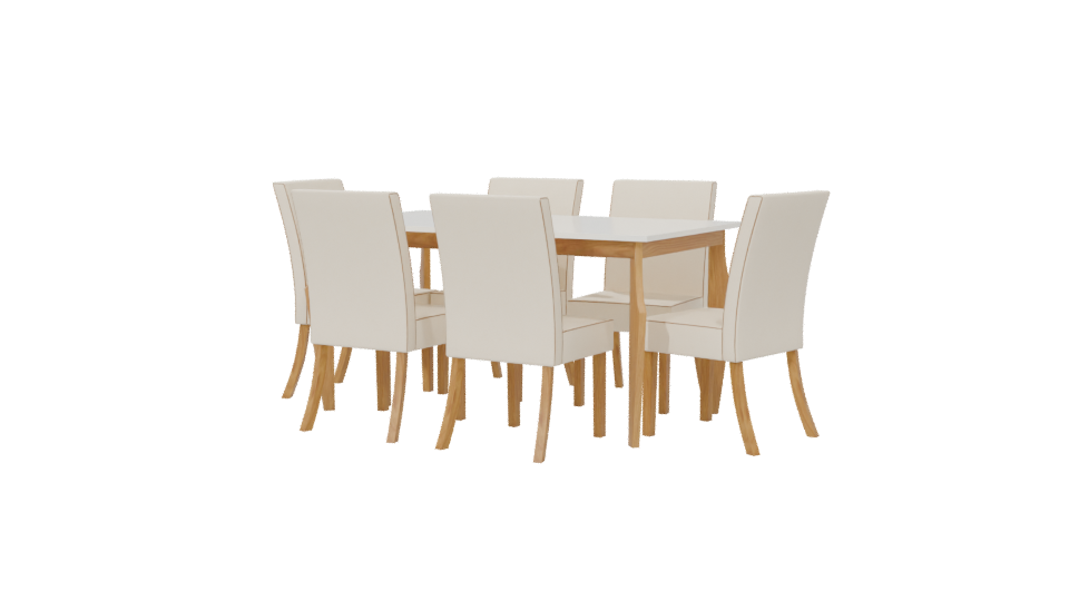Stylish Dining Table Set 3D - Professional 3D Model Render 6