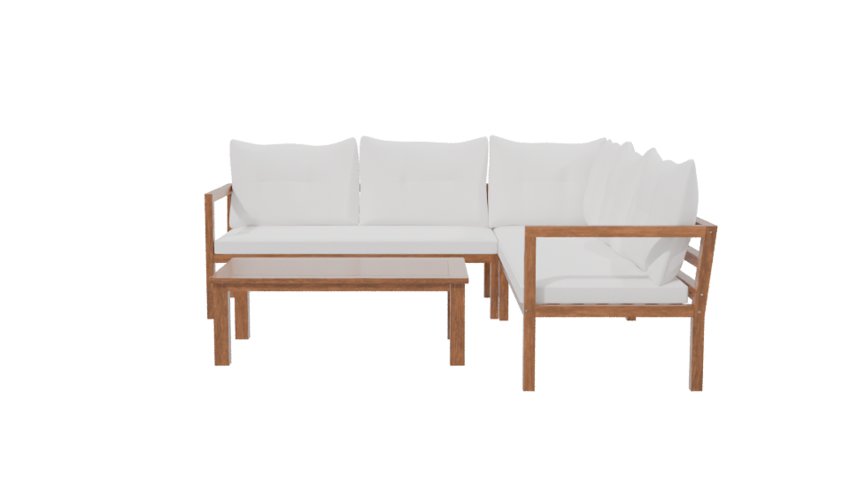 Stylish Outdoor Sofa Set 3D - Professional 3D Model Render 2
