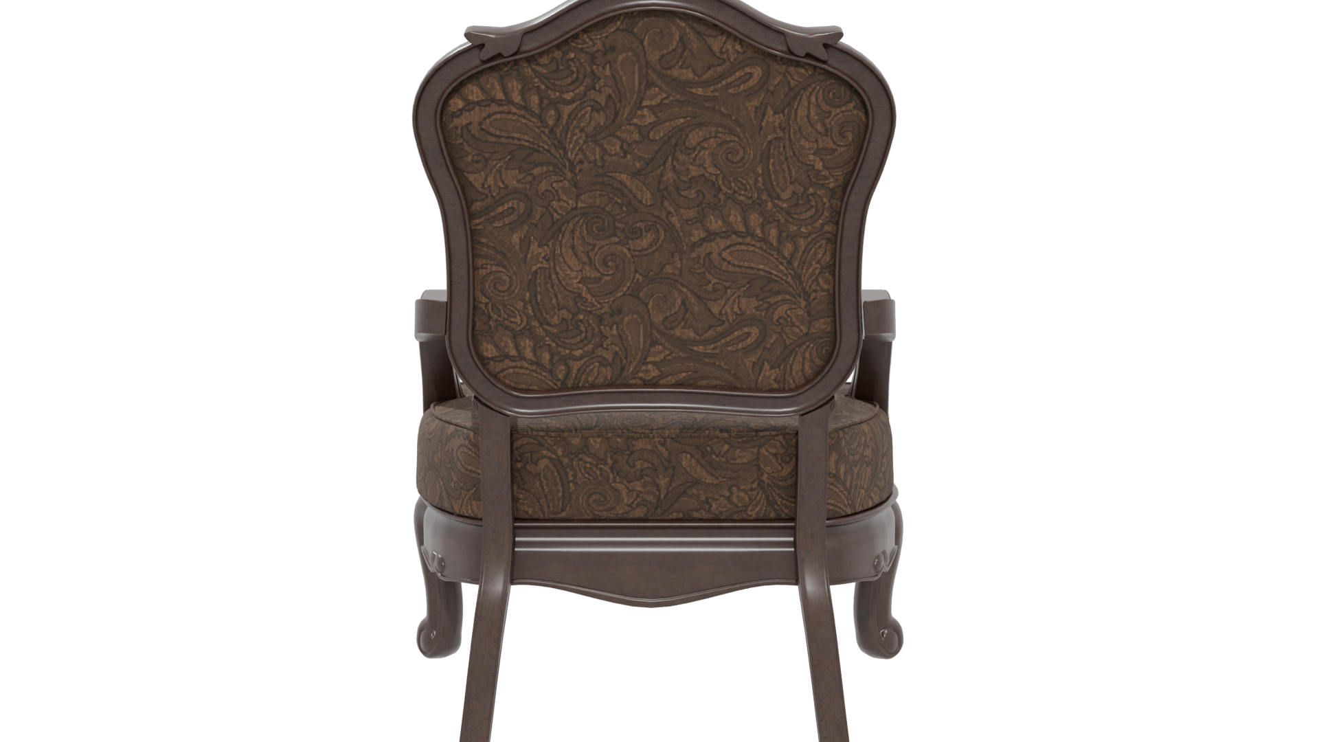 Vintage Elegant Upholstered Armchair 3D Model - Professional 3D Model Render 5