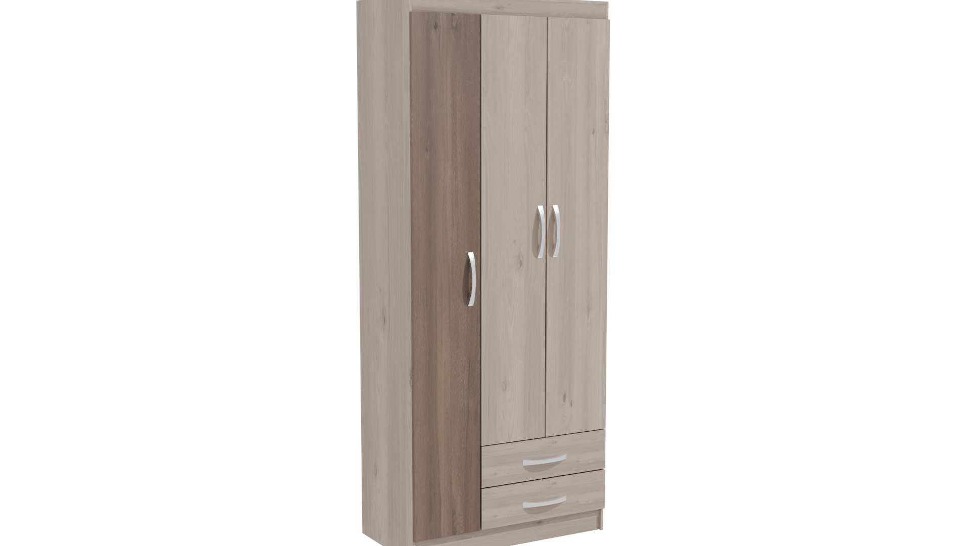 Stylish Two-Door Wardrobe Model - Professional 3D Model Render 10