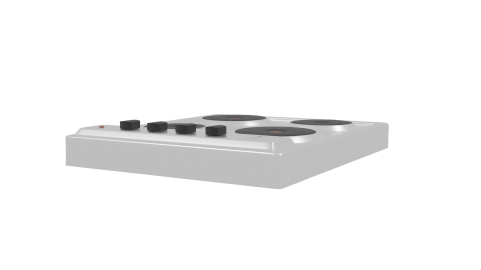 Modern Electric Stovetop 3D Model - Professional 3D Model Render 3