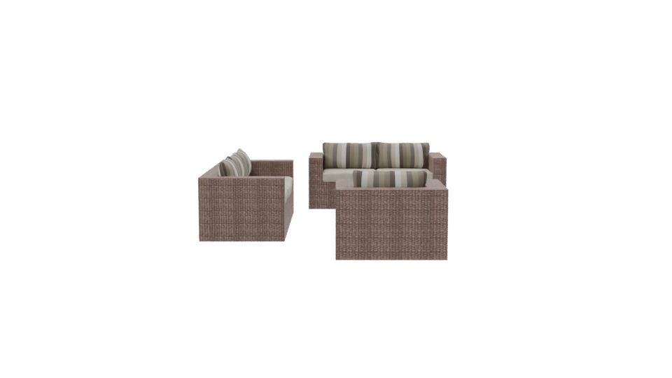 Stylish Outdoor Sofa Set 3D - Professional 3D Model Render 8
