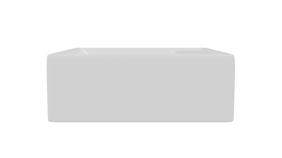 Minimalist Ceramic Sink Model - Professional 3D Model Render 2