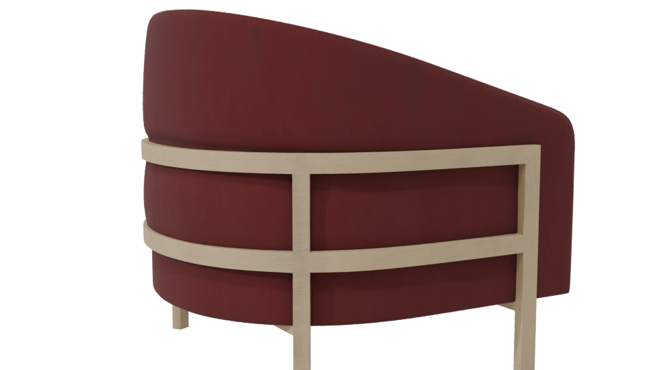 Sitial Berlin Guinda Armchair 3D - Professional 3D Model Render 7