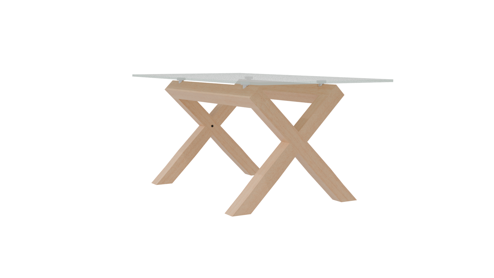 Stylish Glass Top Dining Table - Professional 3D Model Render 7