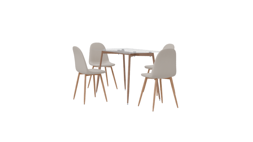 Stylish Dining Table Set 3D - Professional 3D Model Render 7