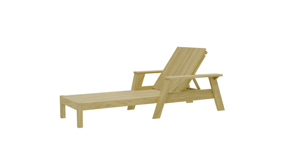 Sunbed Amarillo 3D Model - Professional 3D Model Render 13