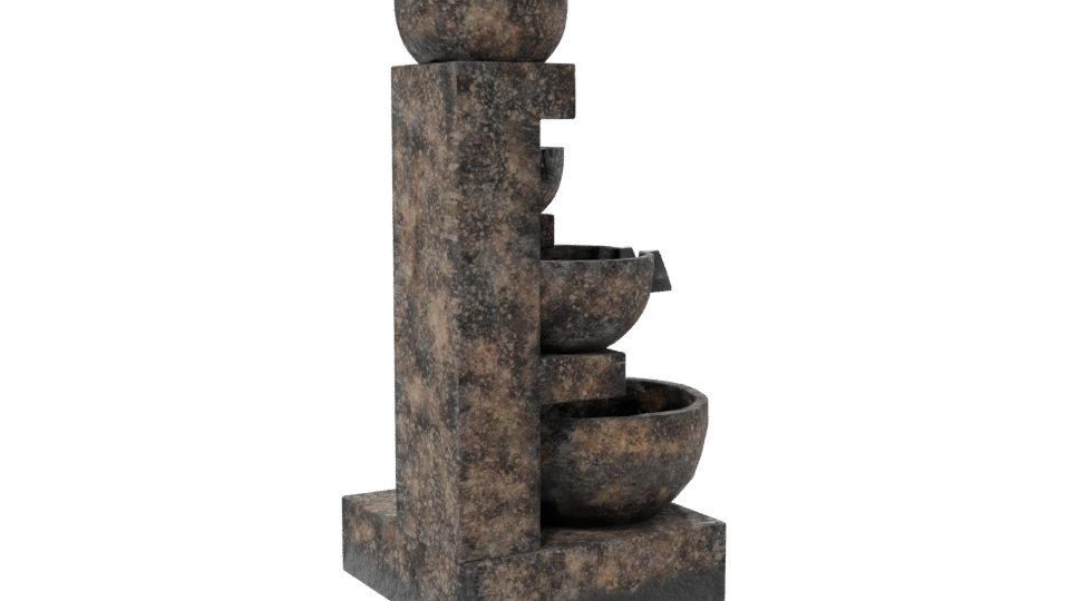 Stylish Stone Fountain 3D Model - Professional 3D Model Render 7