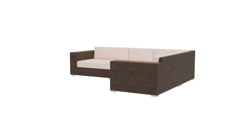 Modern Outdoor Sectional Sofa 3D - Professional 3D Model Render 12