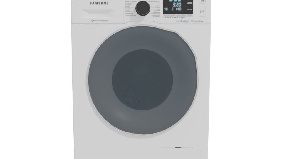 Sleek Front-Loading Washing Machine 3D Model - Professional 3D Model Render 11