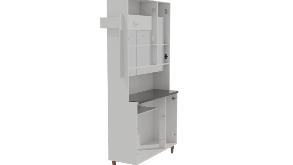 Stylish Modern Kitchen Cabinet 3D Model - Professional 3D Model Render 9