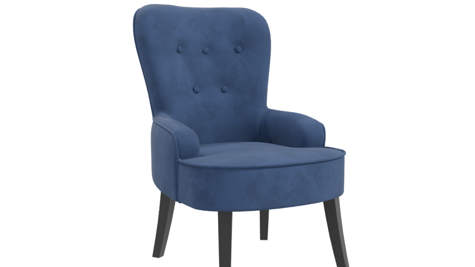 Stylish Fabric Accent Chair 3D - Professional 3D Model Render 10