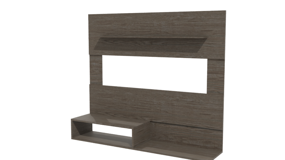 Modern Wooden TV Stand 3D Model - Professional 3D Model Render 12