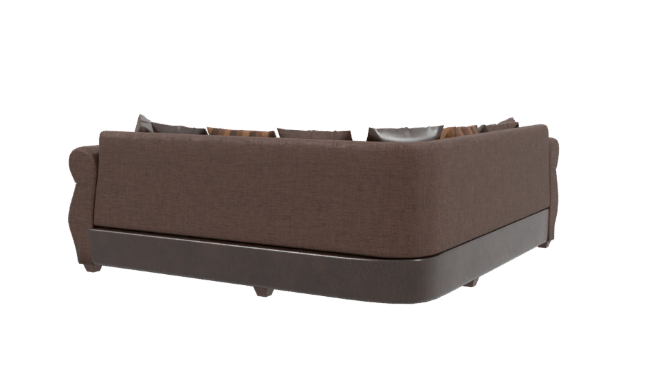 Luxurious L-Shaped Sofa Model - Professional 3D Model Render 3
