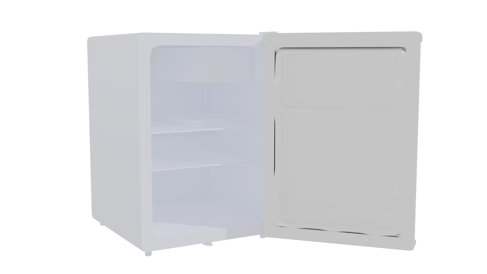 Compact White Refrigerator 3D Model - Professional 3D Model Render 10