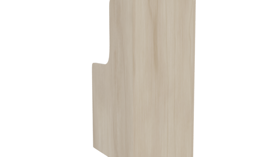 Stylish Wooden Desk Unit 3D - Professional 3D Model Render 4