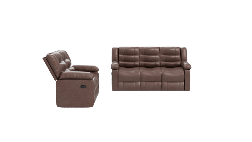 Comfortable Leather Sofa Set 3D - Professional 3D Model Render 11