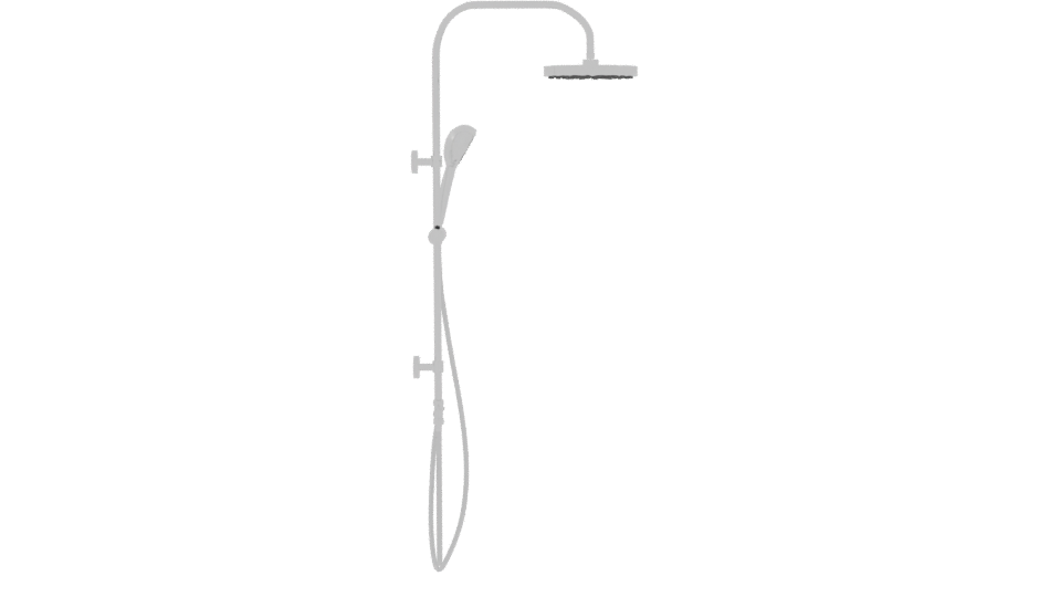 Modern Wall-Mounted Shower System - Professional 3D Model Render 8