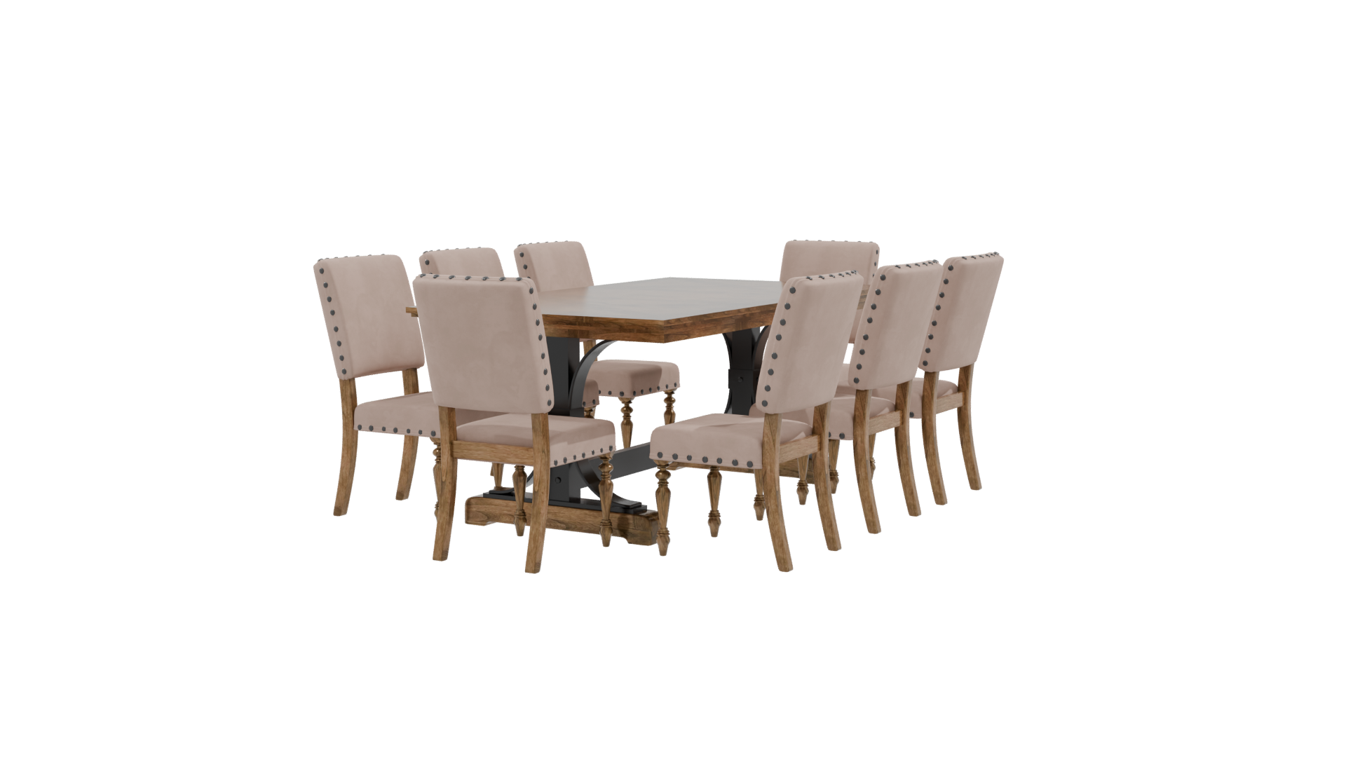 Elegant Dining Table Set 3D - Professional 3D Model Render 9