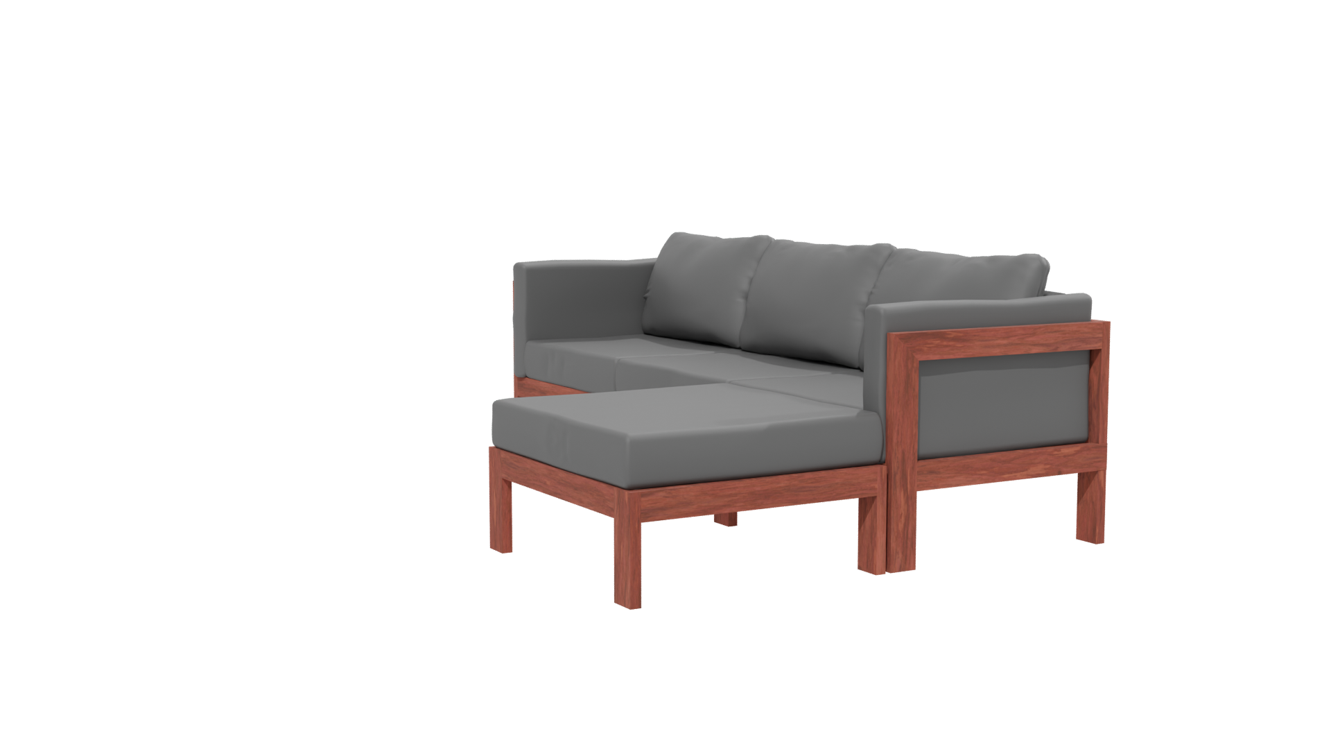 Stylish Outdoor Sectional Sofa 3D - Professional 3D Model Render 13