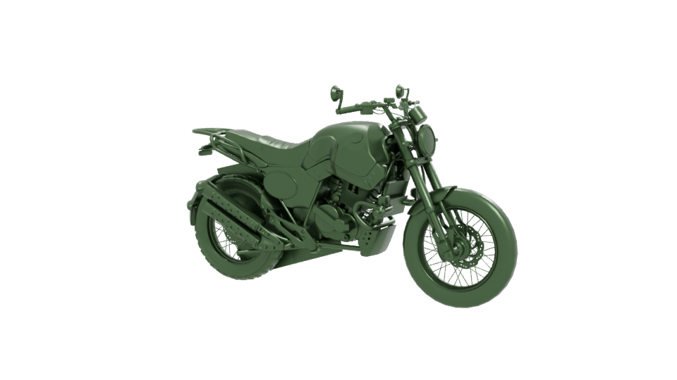Stylized Motorcycle 3D Model - Professional 3D Model Render 12