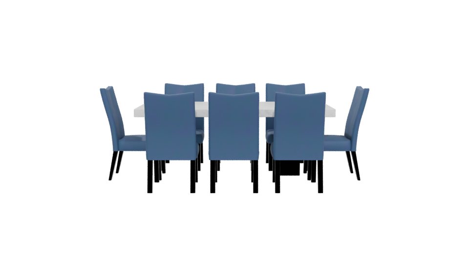 Modern Dining Table Set 3D - Professional 3D Model Render 5