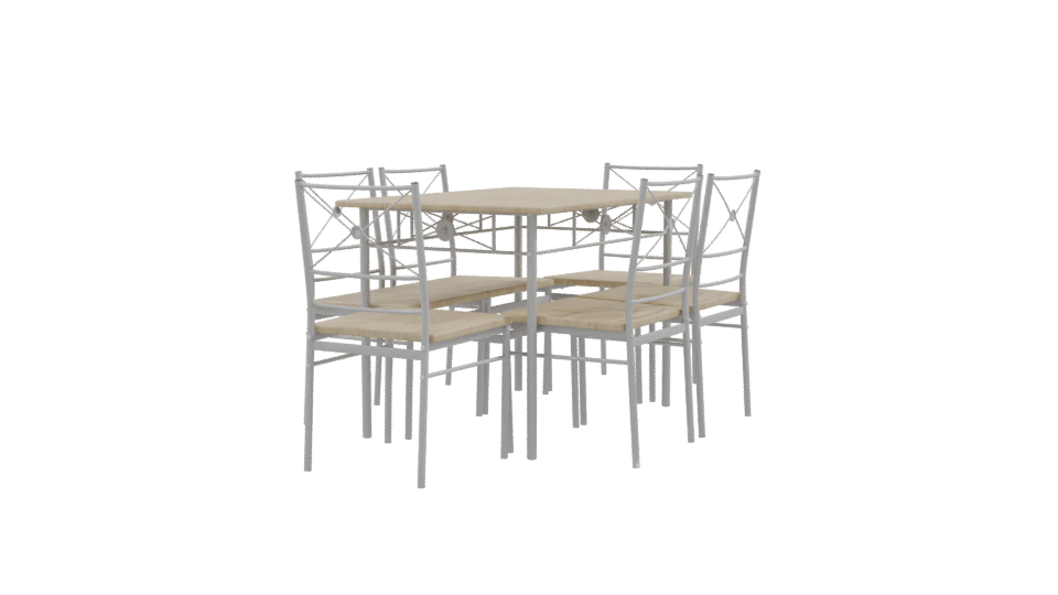 Stylish Dining Table Set 3D - Professional 3D Model Render 9