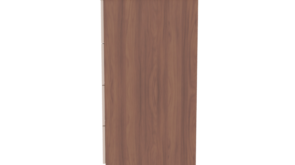 Contemporary Wooden Drawer Chest - Professional 3D Model Render 2