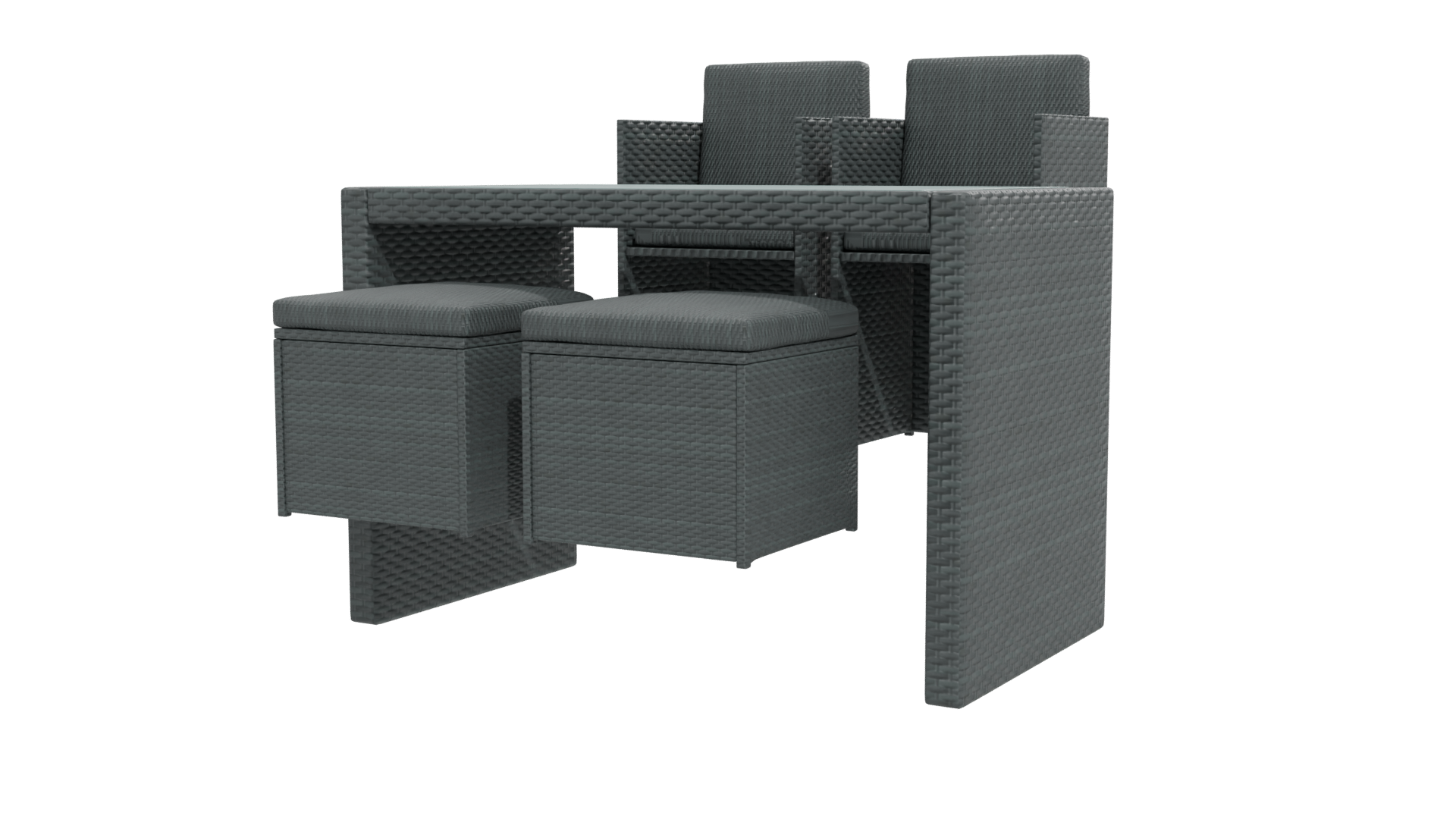 Stylish Outdoor Dining Set 3D - Professional 3D Model Render 12