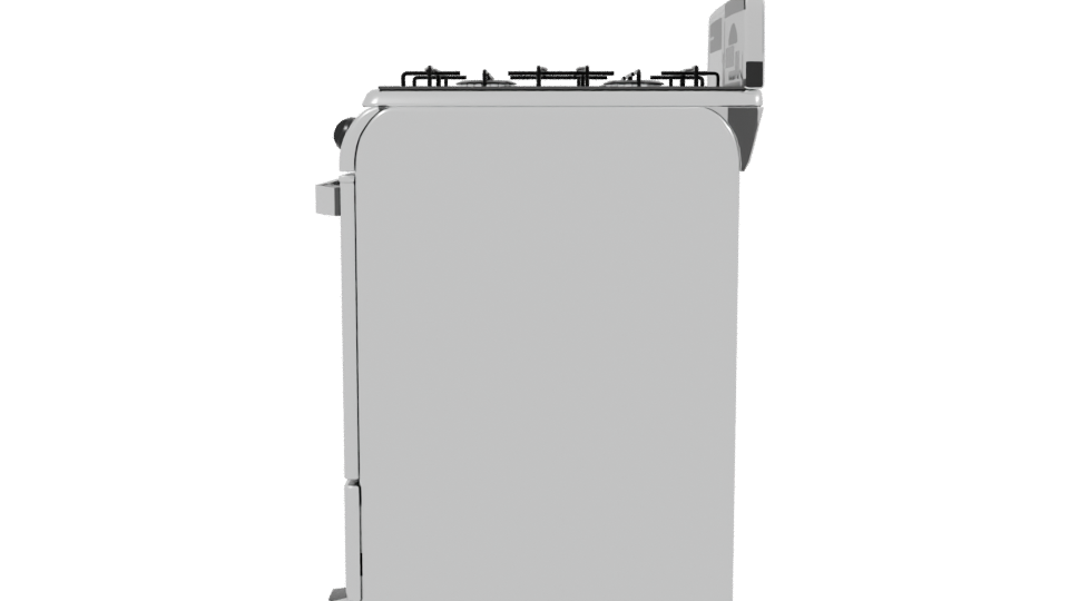 Stylish Gas Range Stove Model - Professional 3D Model Render 2