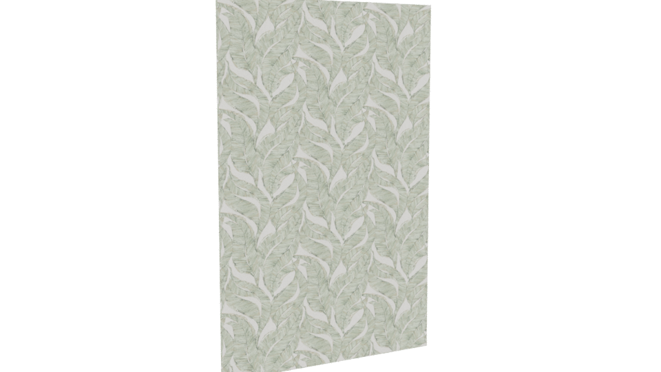 Elegant Botanical Pattern Wallpaper 3D Model - Professional 3D Model Render 4
