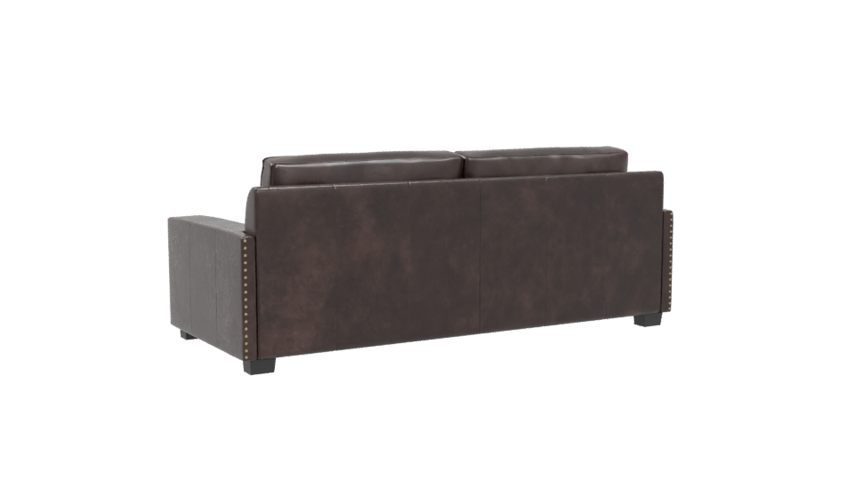 Luxurious Brown Leather Sofa 3D Model - Professional 3D Model Render 4
