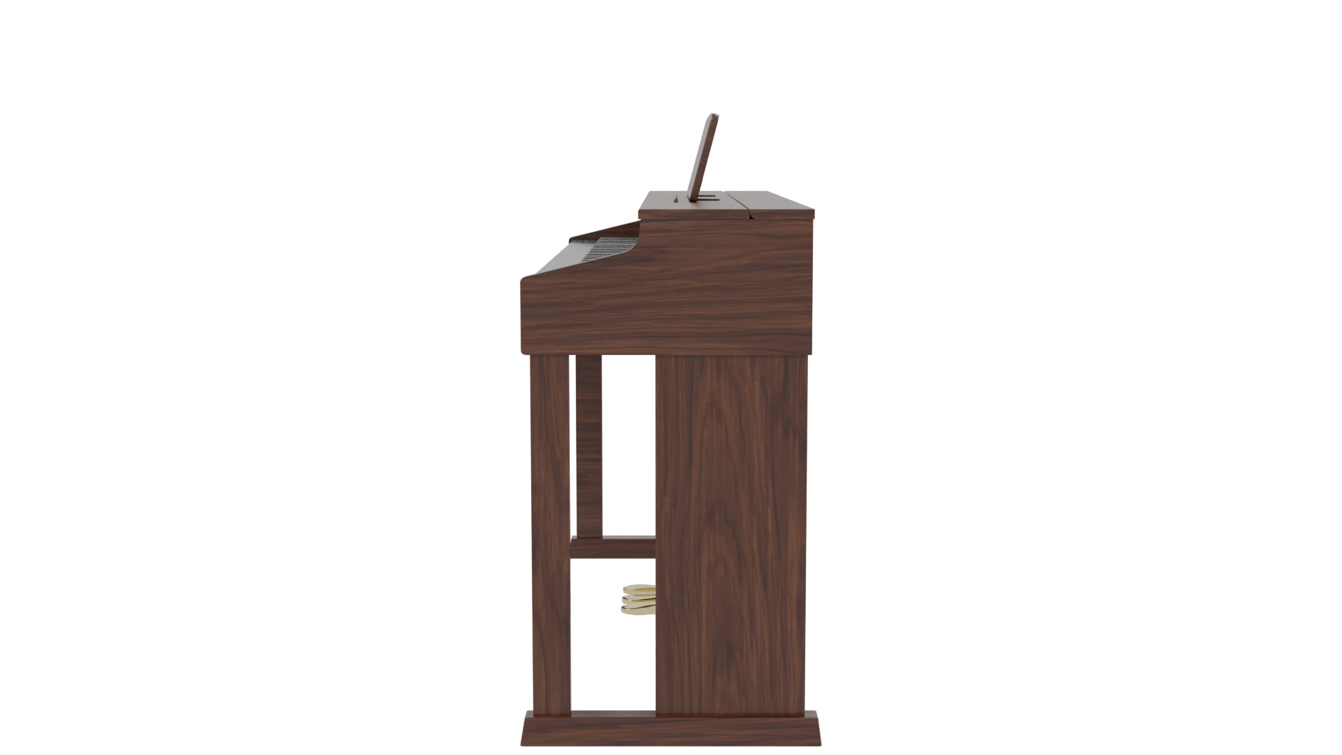 Elegant Wooden Digital Piano 3D Model - Professional 3D Model Render 2