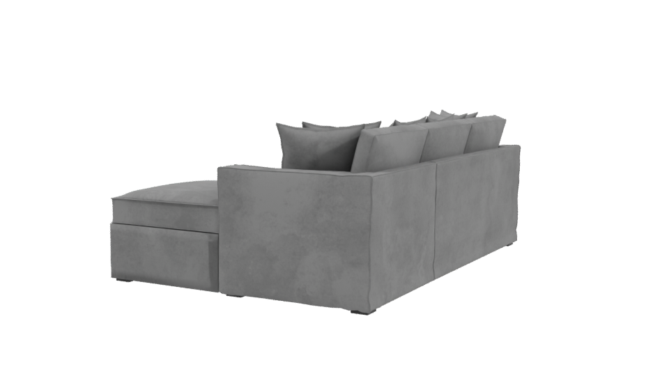 Contemporary L-Shaped Sofa 3D Model - Professional 3D Model Render 3