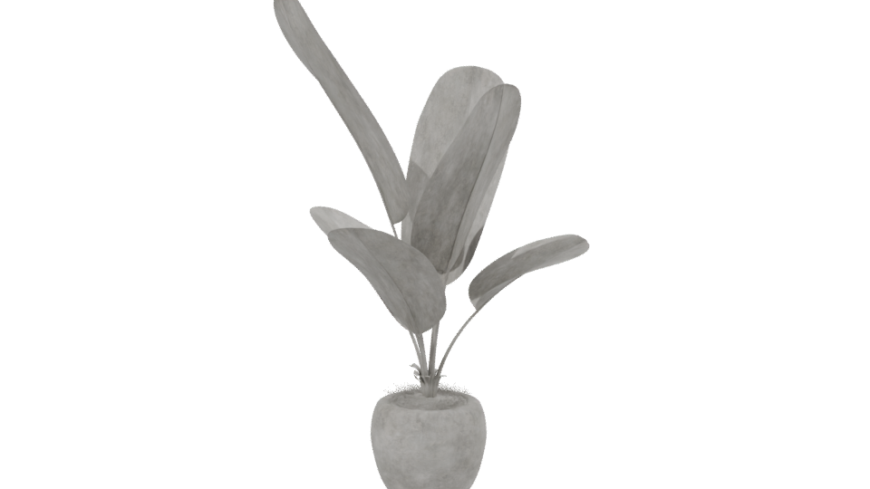 Stylish Potted Plant 3D Model - Professional 3D Model Render 2