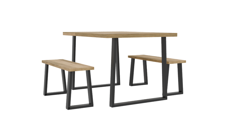 Modern Dining Table Set 3D - Professional 3D Model Render 4