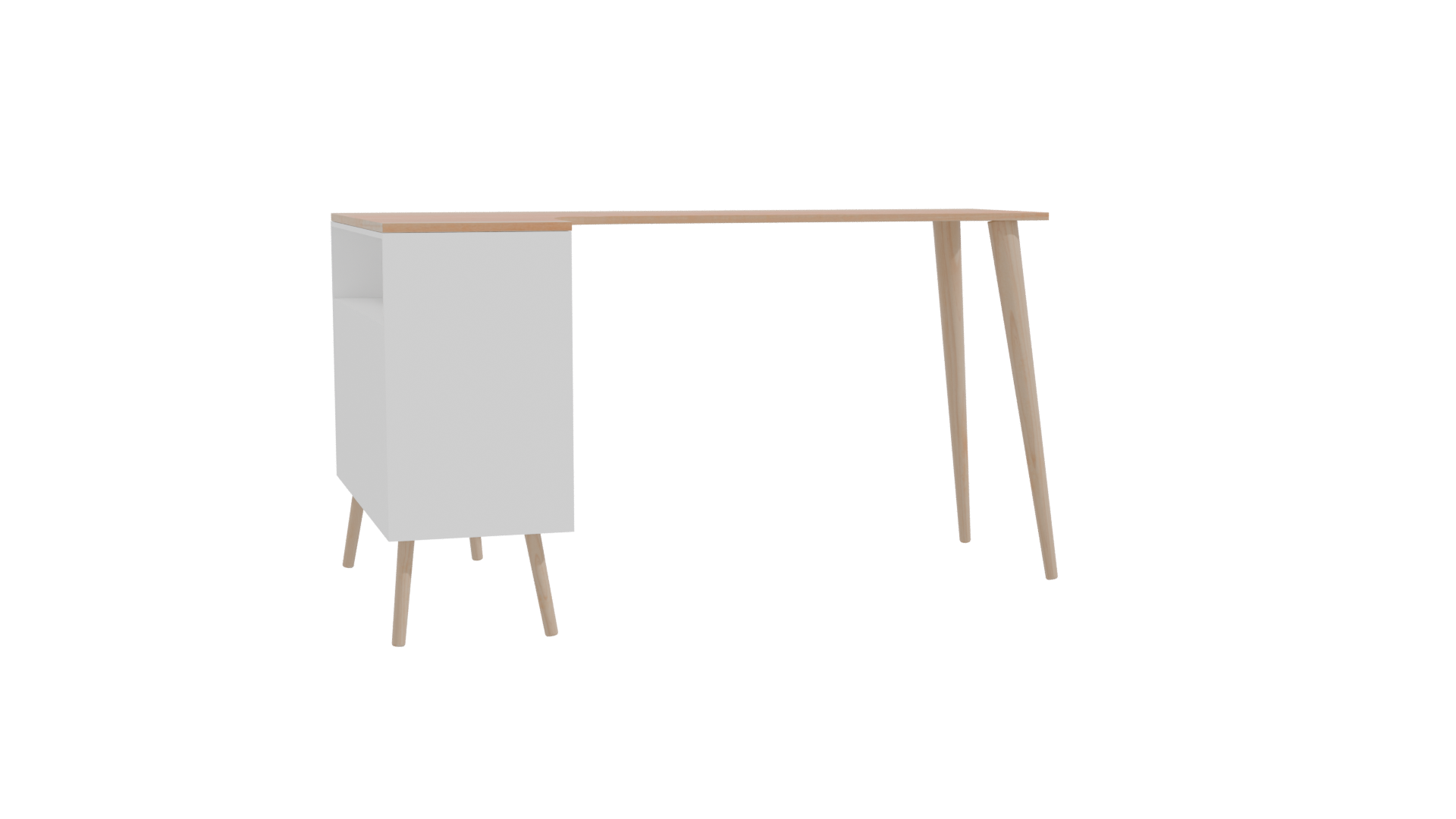 Stylish Modern Corner Desk 3D - Professional 3D Model Render 10