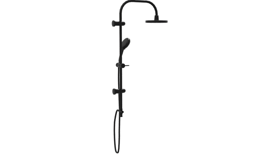Stylish Industrial Pipe Showerhead - Professional 3D Model Render 7