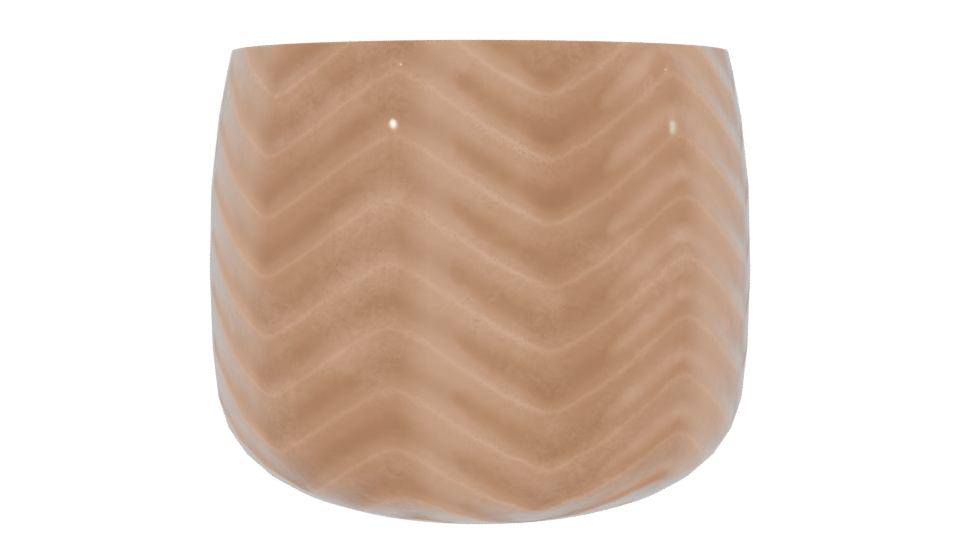 Stylish Metallic Planter Model - Professional 3D Model Render 2