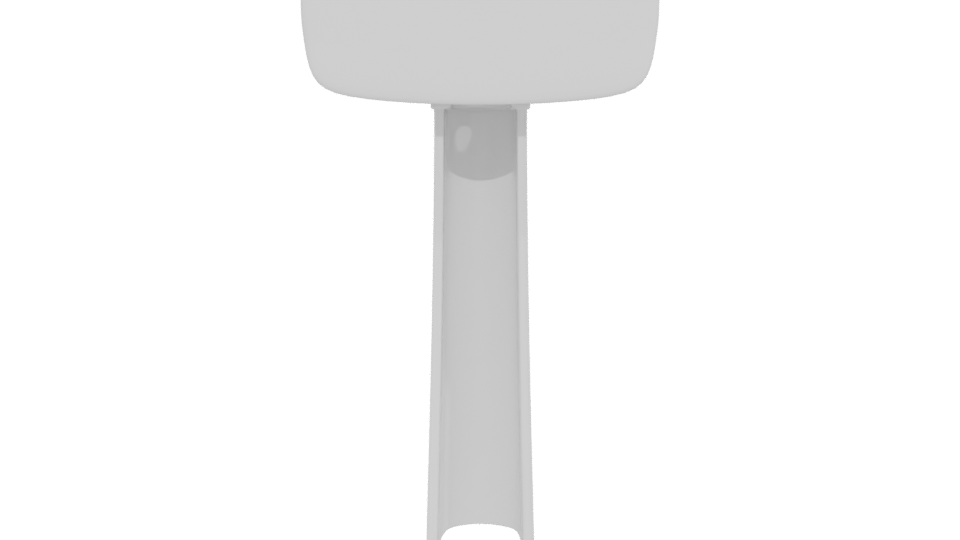 Elegant Pedestal Sink Model 3D - Professional 3D Model Render 5