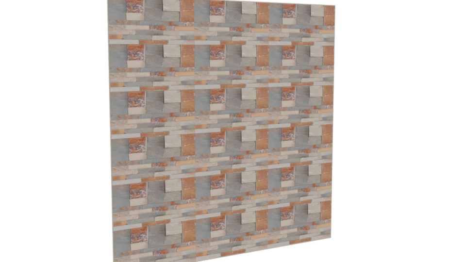 Stylized Modern Grid Wall Panel - Professional 3D Model Render 10