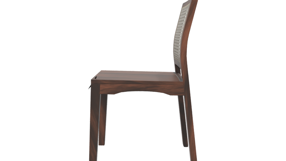 Elegant Wooden Dining Chair 3D Model - Professional 3D Model Render 2
