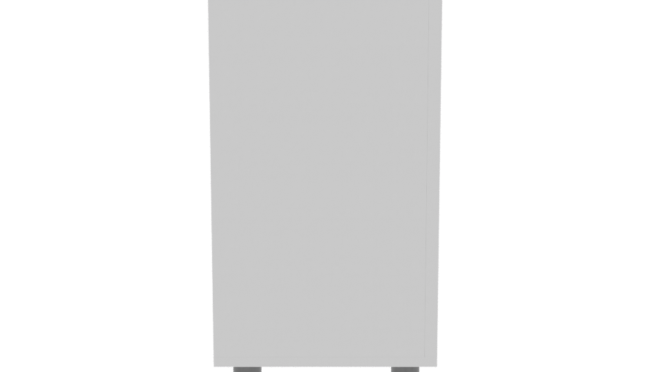 Minimalist White Cabinet Model - Professional 3D Model Render 8
